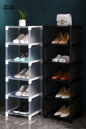 MULTI-LAYER SHOE RACK ORGANIZER – STACKABLE STORAGE SHELVES - 7 LAYERS
