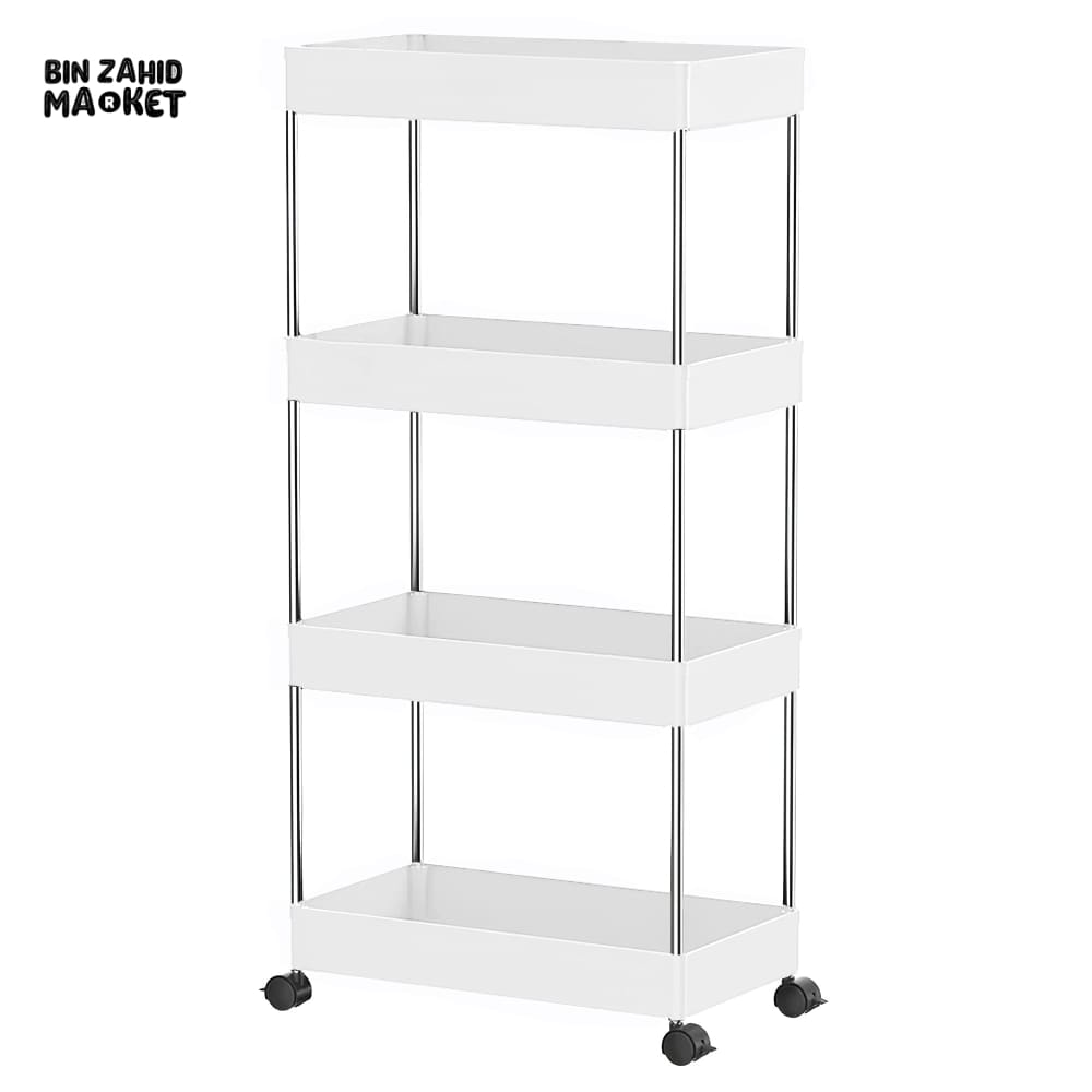 MULTI-LAYER SMART TROLLEY White 4 Layer
