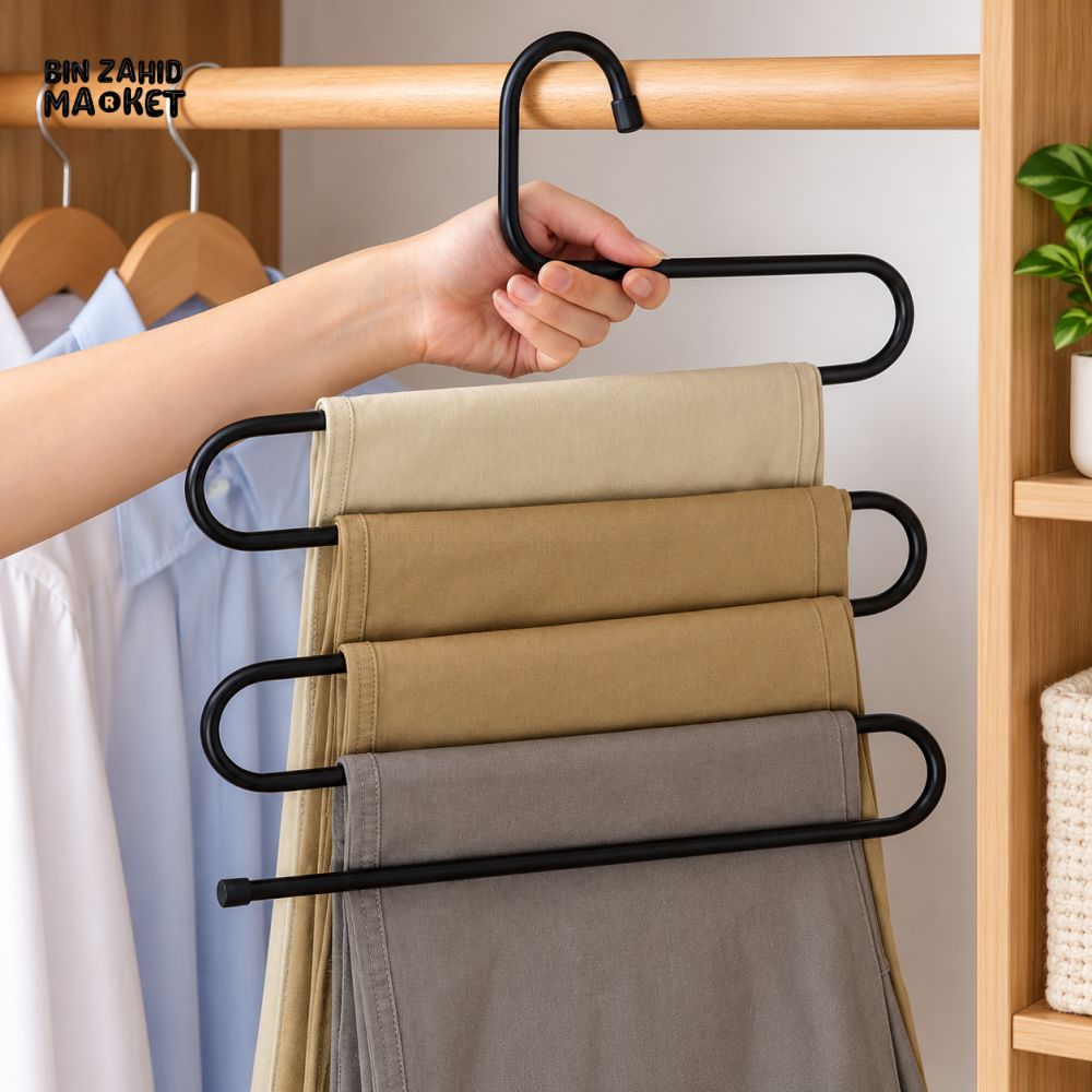 MULTI-LAYER SPACE-SAVING TROUSER AND PANTS HANGER