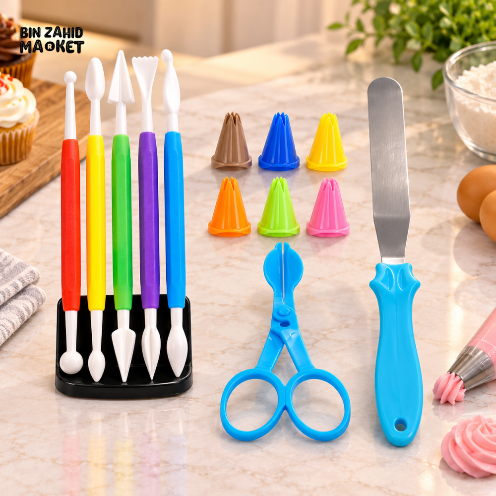 MULTI-PIECE CAKE DECORATING AND FONDANT TOOL SET