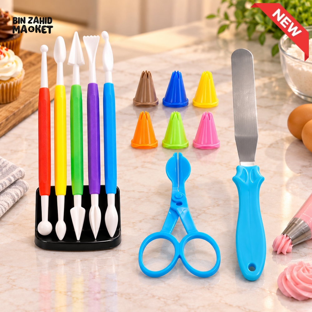 MULTI-PIECE CAKE DECORATING AND FONDANT TOOL SET