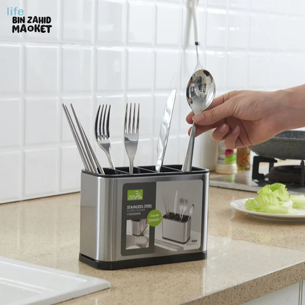 MULTI-PURPOSE UTENSIL ORGANIZER RACK FOR SPOONS FORKS & KNIVES