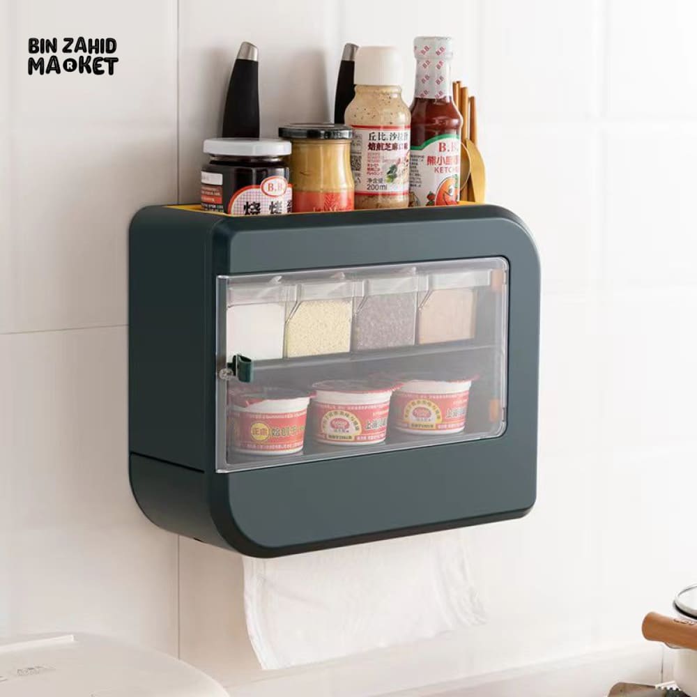 MULTI-PURPOSE WALL MOUNTED SPICE & SEASONING STORAGE RACK