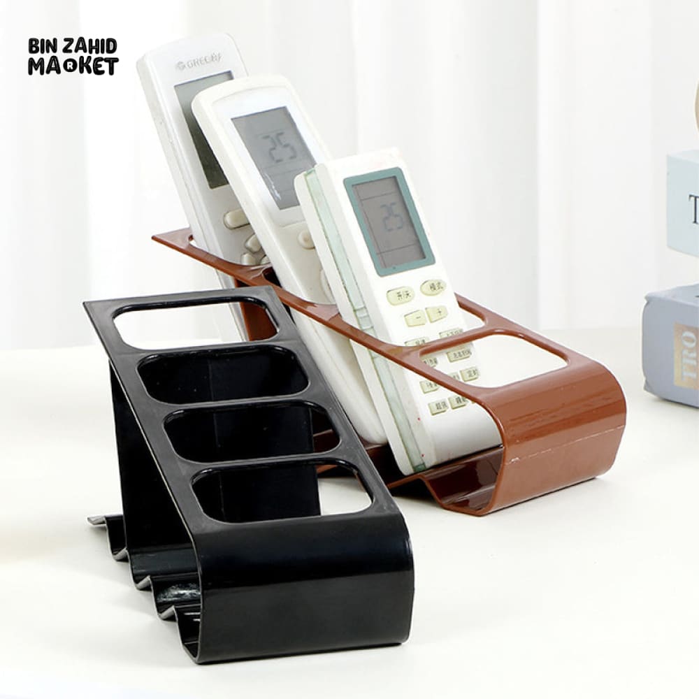 MULTI SLOT REMOTE CONTROL HOLDER STAND – PLASTIC STORAGE RACK FOR TV AC REMOTES