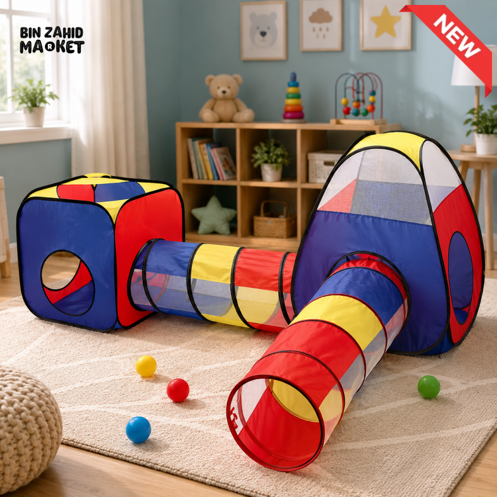MULTI-TUNNEL KIDS PLAY TENT SET