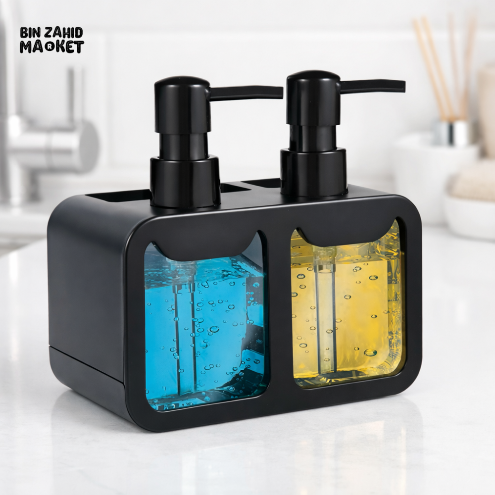 MULTIFUNCTION KITCHEN SINK ORGANIZER – 4-IN-1 SOAP DISPENSER & STORAGE SET