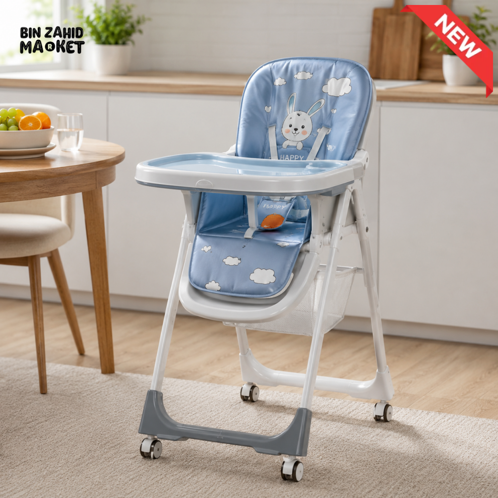 MULTIFUNCTIONAL BABY FEEDING HIGH CHAIR - BLUE