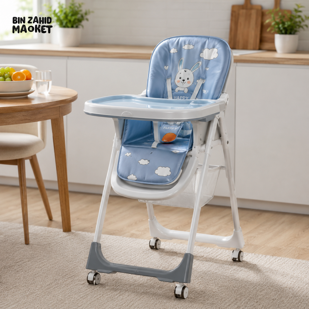 MULTIFUNCTIONAL BABY FEEDING HIGH CHAIR - BLUE