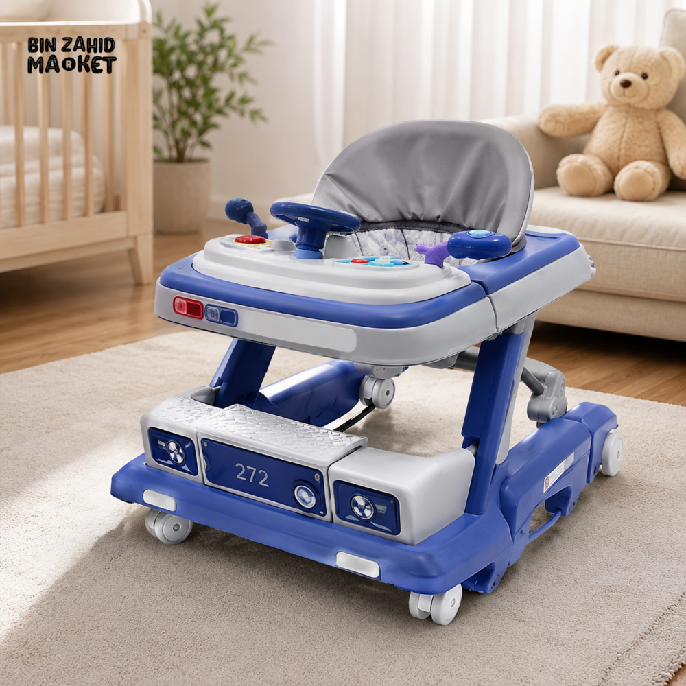 MULTIFUNCTIONAL BABY WALKER - BLUE