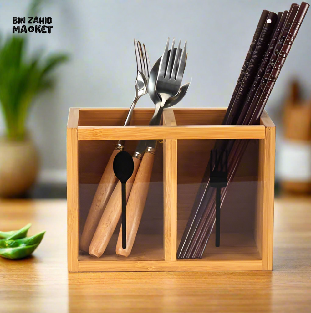 MULTIFUNCTIONAL BAMBOO CHOPSTICKS CAGE – KITCHEN STORAGE BOX