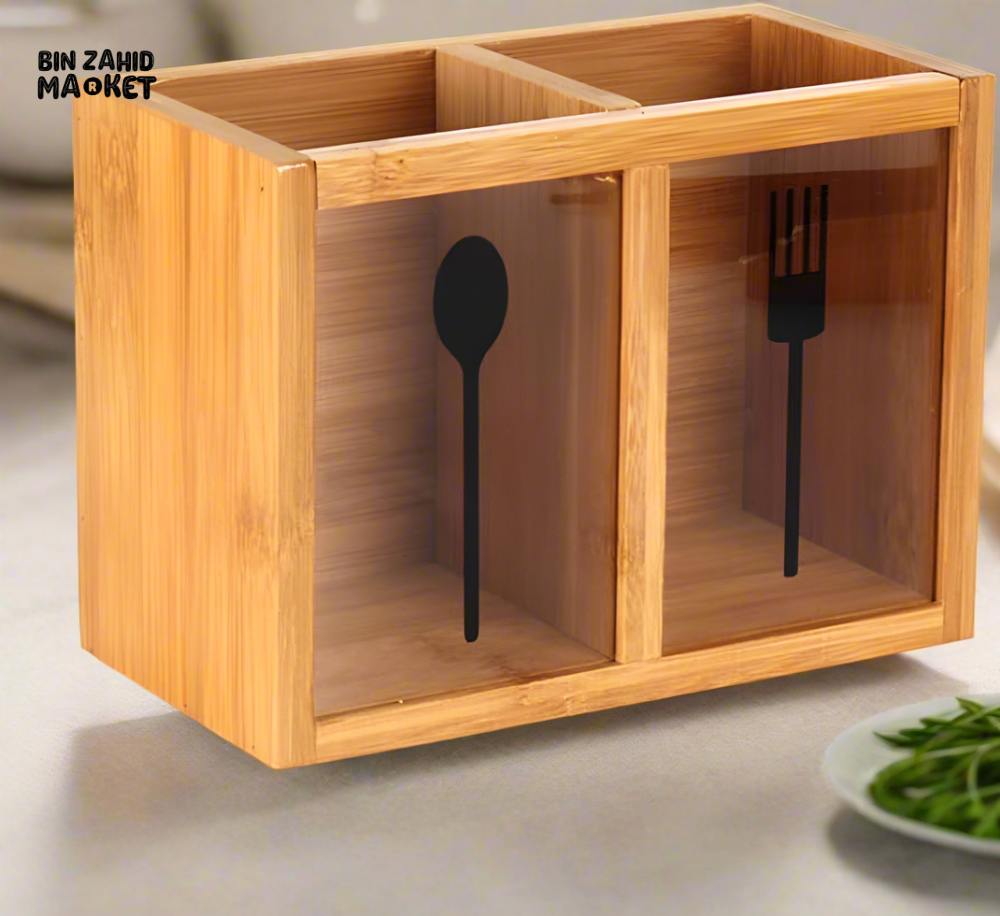 MULTIFUNCTIONAL BAMBOO CHOPSTICKS CAGE – KITCHEN STORAGE BOX
