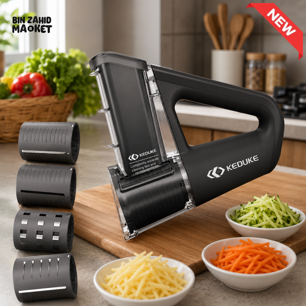 MULTIFUNCTIONAL HANDHELD ROTARY VEGETABLE SLICER & GRATER SET