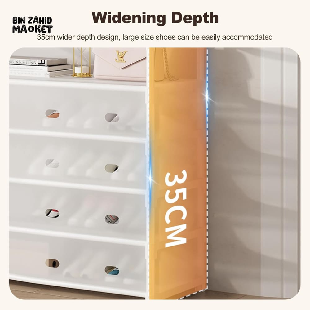 5-LAYER MULTIFUNCTIONAL SHOE STORAGE COAT RACK – FLOOR-STANDING ENTRYWAY HANGER AND SIMPLE SHOE CABINET ORGANIZER