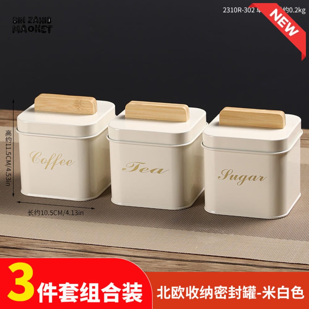 MULTIFUNCTIONAL SQUARE SEALED STORAGE JAR 3 PIECES – AIRTIGHT CONTAINER FOR CEREALS SNACKS DRIED FRUITS TEA CANDY &