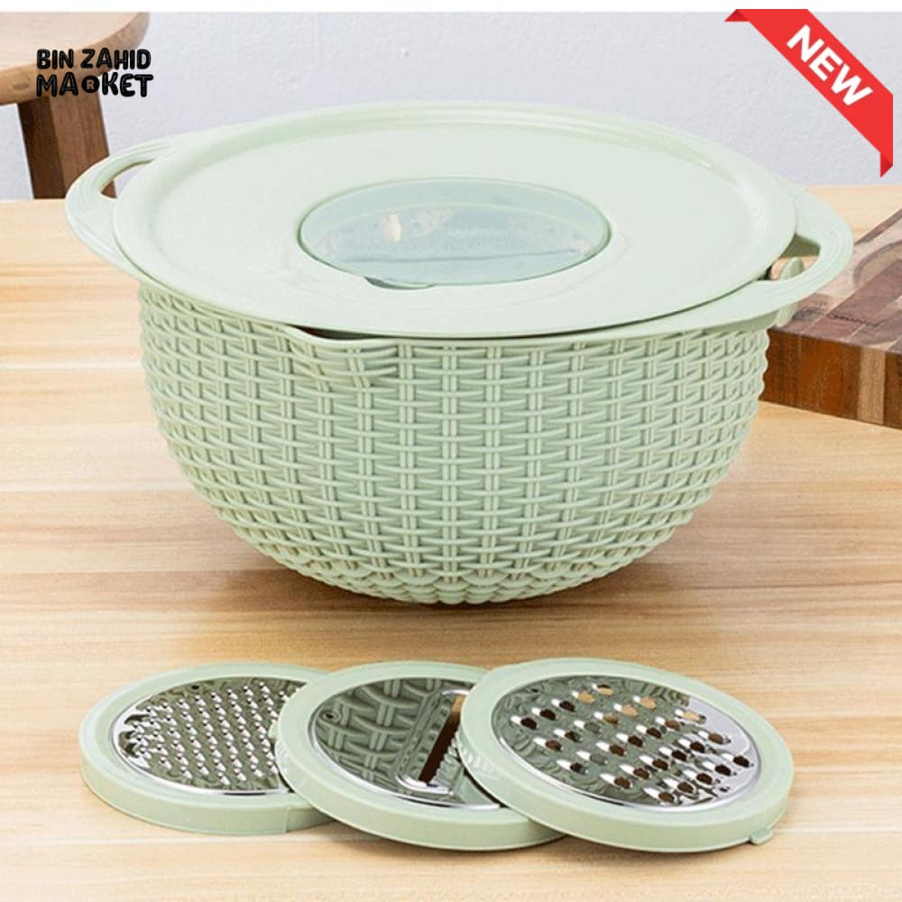 MULTIFUNCTIONAL STAINLESS STEEL STRAINER & DRAIN BASKET BOWL SET