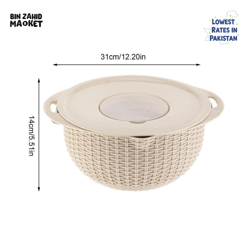 MULTIFUNCTIONAL STAINLESS STEEL STRAINER & DRAIN BASKET BOWL SET