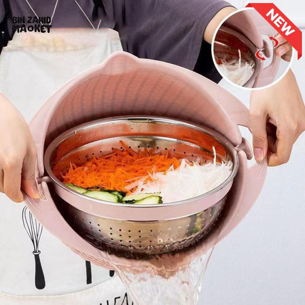 MULTIFUNCTIONAL STAINLESS STEEL STRAINER & DRAIN BASKET BOWL SET
