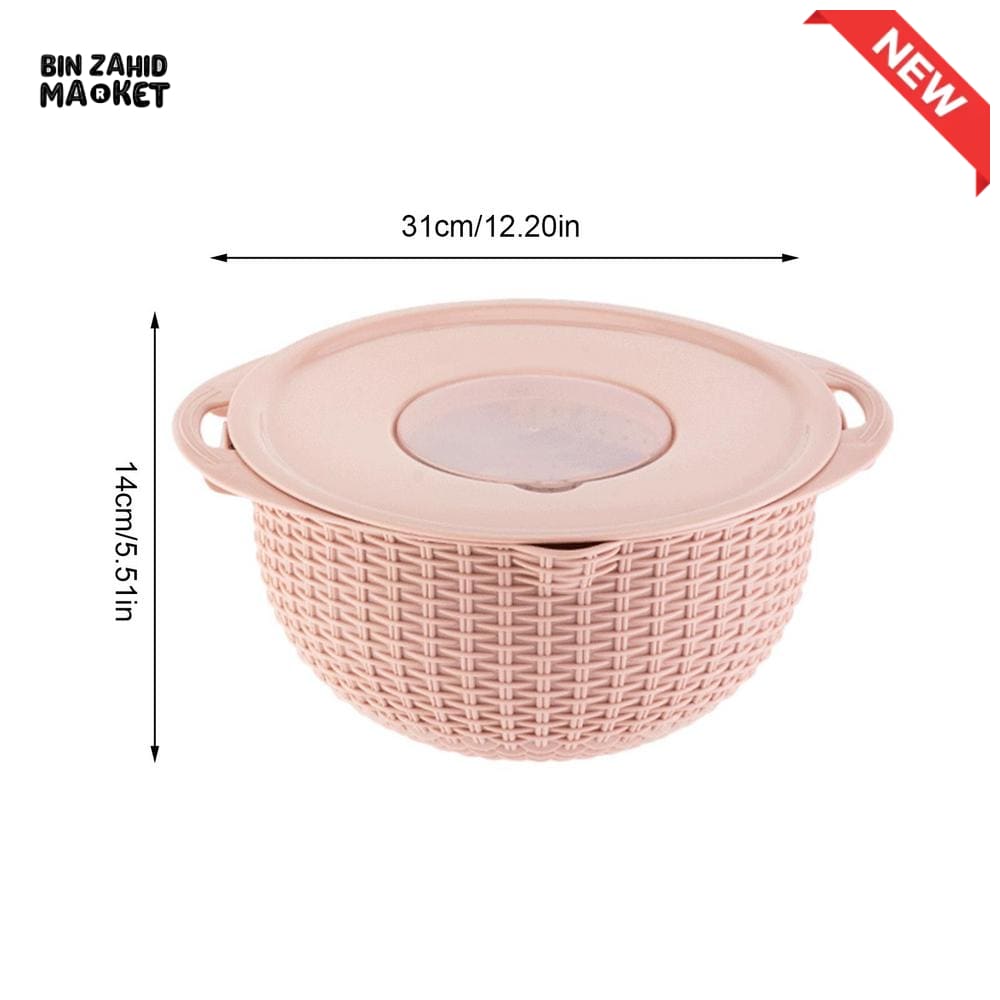 MULTIFUNCTIONAL STAINLESS STEEL STRAINER & DRAIN BASKET BOWL SET