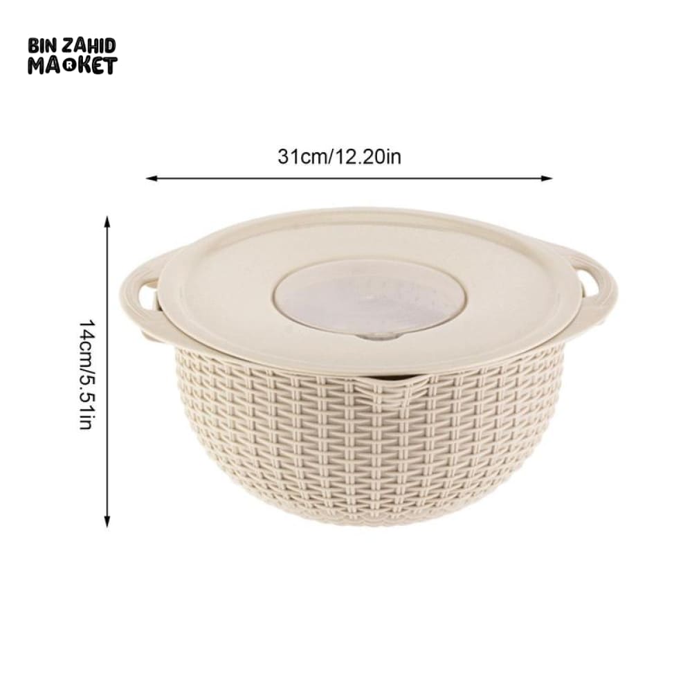 MULTIFUNCTIONAL STAINLESS STEEL STRAINER & DRAIN BASKET BOWL SET