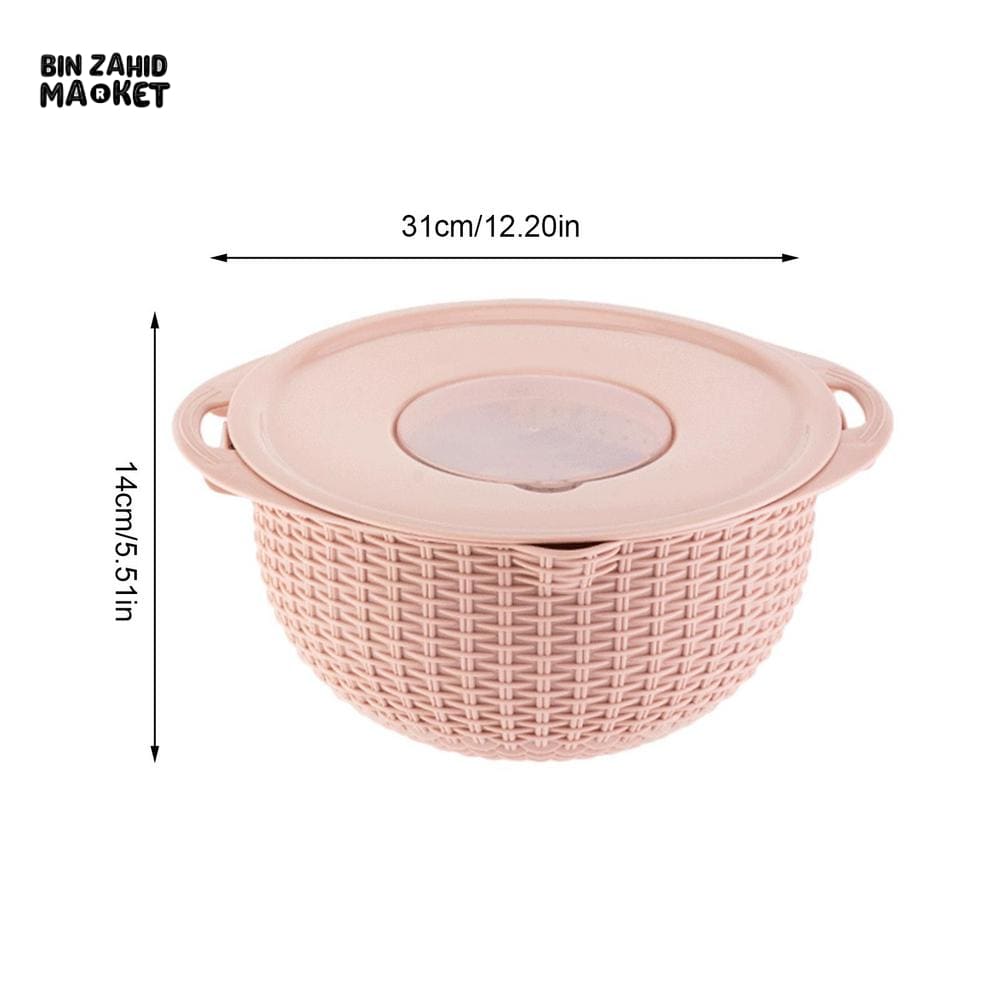 MULTIFUNCTIONAL STAINLESS STEEL STRAINER & DRAIN BASKET BOWL SET
