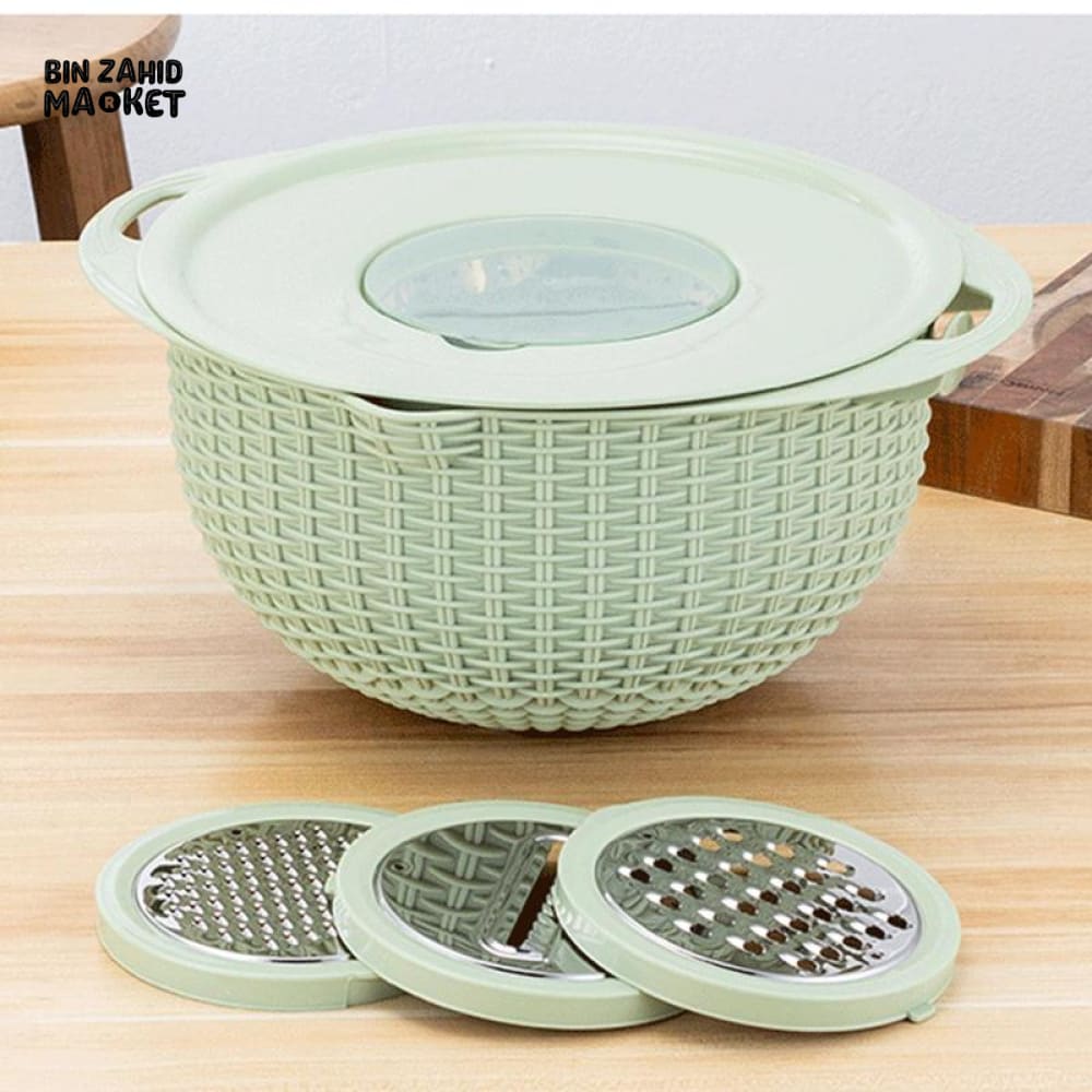 MULTIFUNCTIONAL STAINLESS STEEL STRAINER & DRAIN BASKET BOWL SET