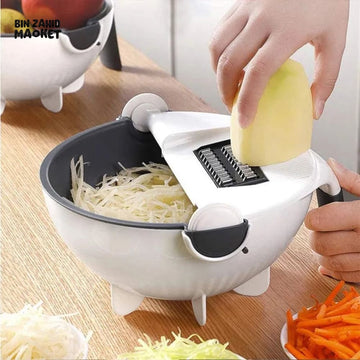 MULTIFUNCTIONAL VEGETABLE CUTTER WITH DRAIN BASKET