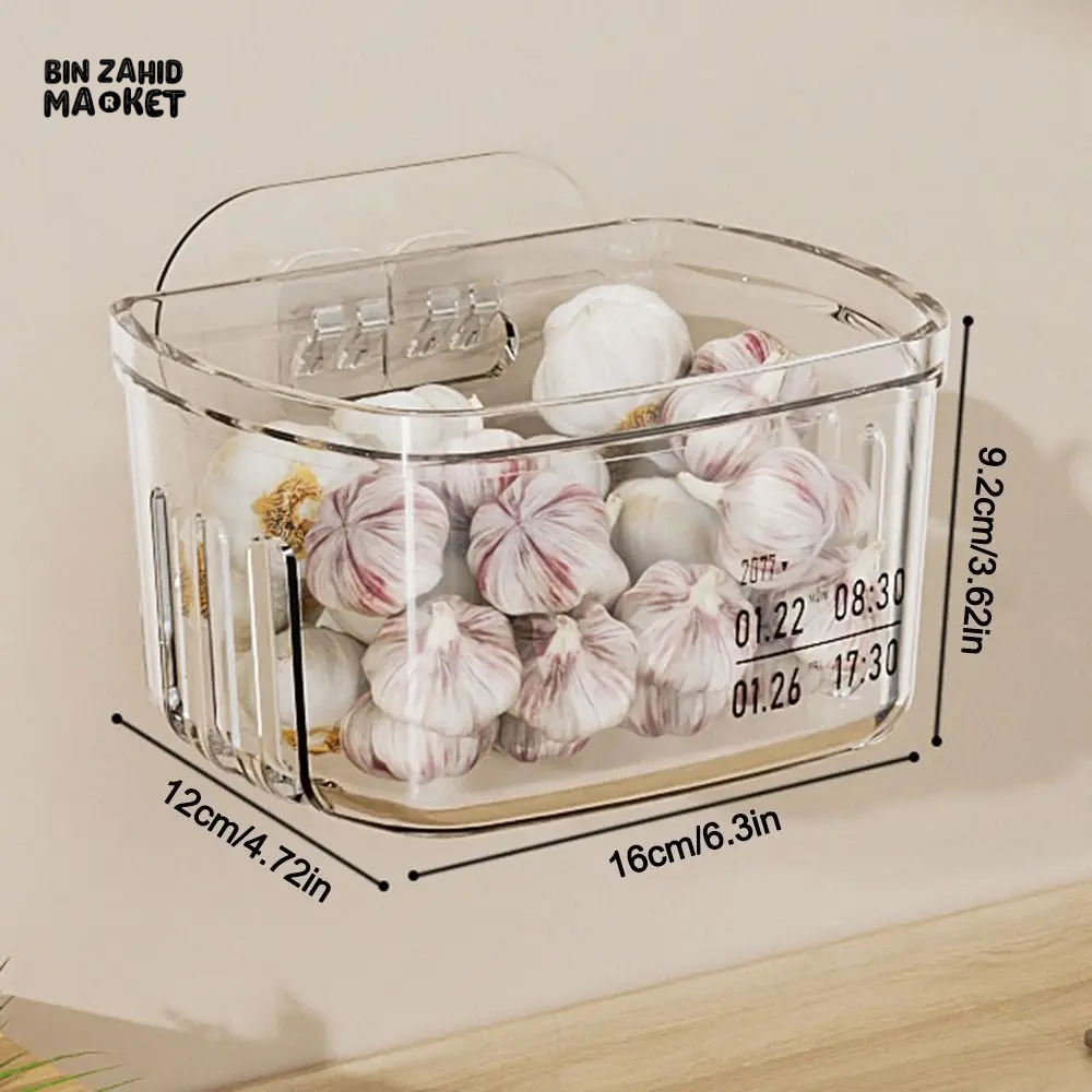 MULTIFUNCTIONAL WALL-MOUNTED STORAGE BASKET – PLASTIC DURABLE SPACE-SAVING VEGETABLE ORGANIZER