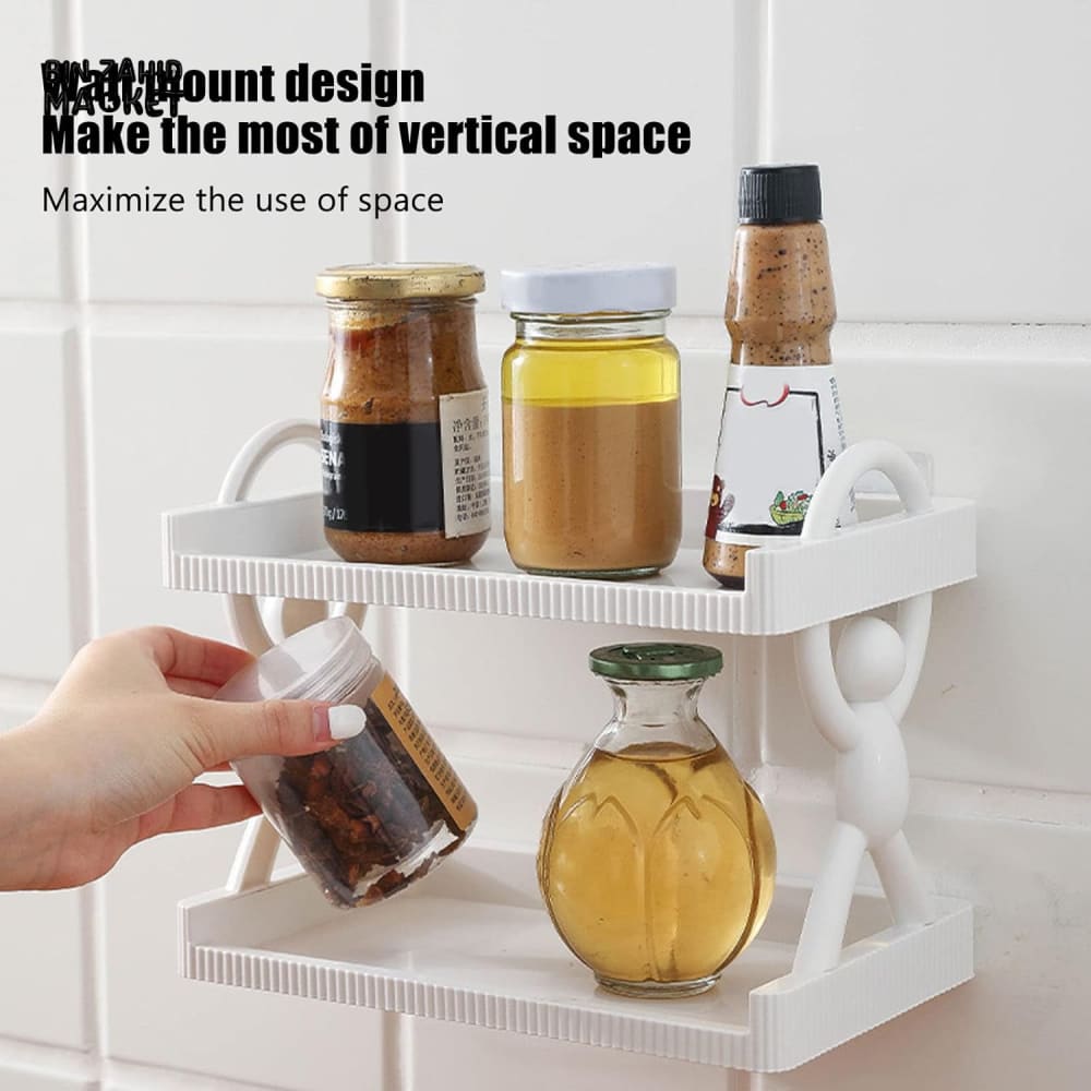 MULTIPURPOSE 2 LAYERS WALL STORAGE SHELF
