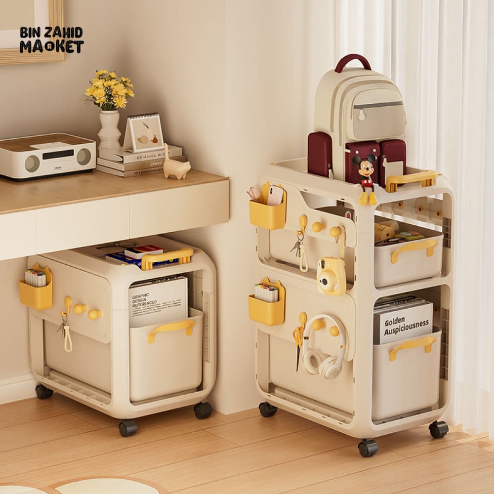 MULTIPURPOSE MOVABLE STORAGE ORGANIZER CART - 2 LAYER