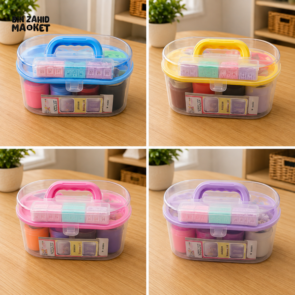 MULTIPURPOSE PORTABLE STORAGE ORGANIZER BOX WITH HANDLE - 1 PIECE
