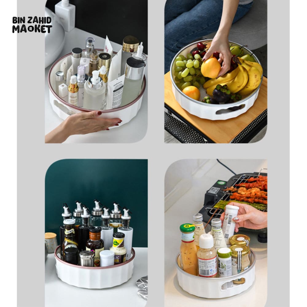 MULTIPURPOSE ROTATING STORAGE ORGANIZER - BATHROOM COSMETIC & SPICE BOX