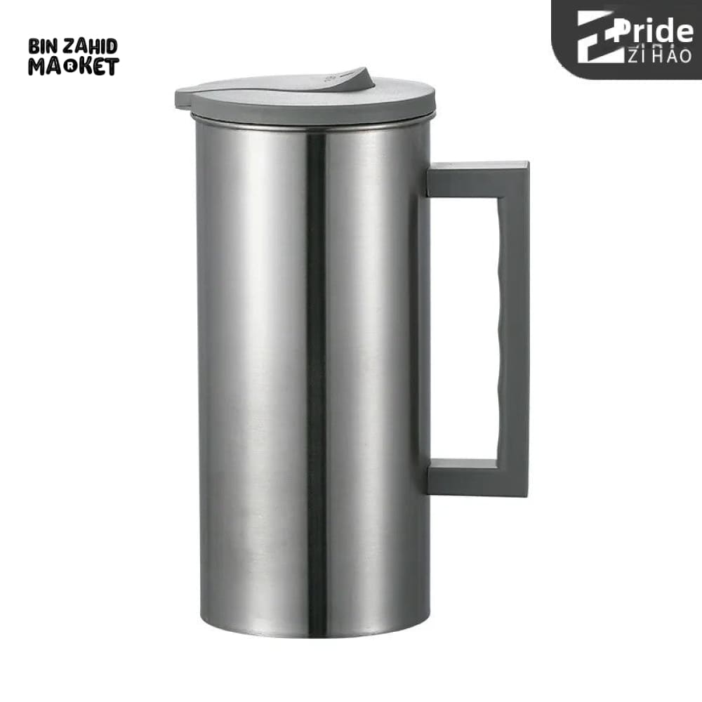 MULTIPURPOSE STAINLESS STEEL WATER PITCHER – WITH LID FOR JUICE ICED TEA & COFFEE MILK