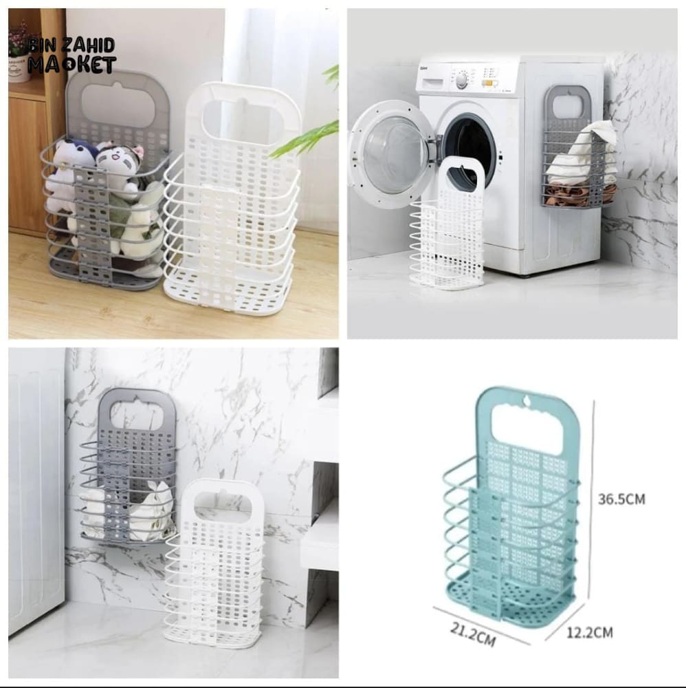 MULTIPURPOSE WALL-MOUNTED FOLDABLE LAUNDRY BASKET – SPACE-SAVING STORAGE BIN FOR CLOTHES, TOYS & BATHROOM ORGANIZATION