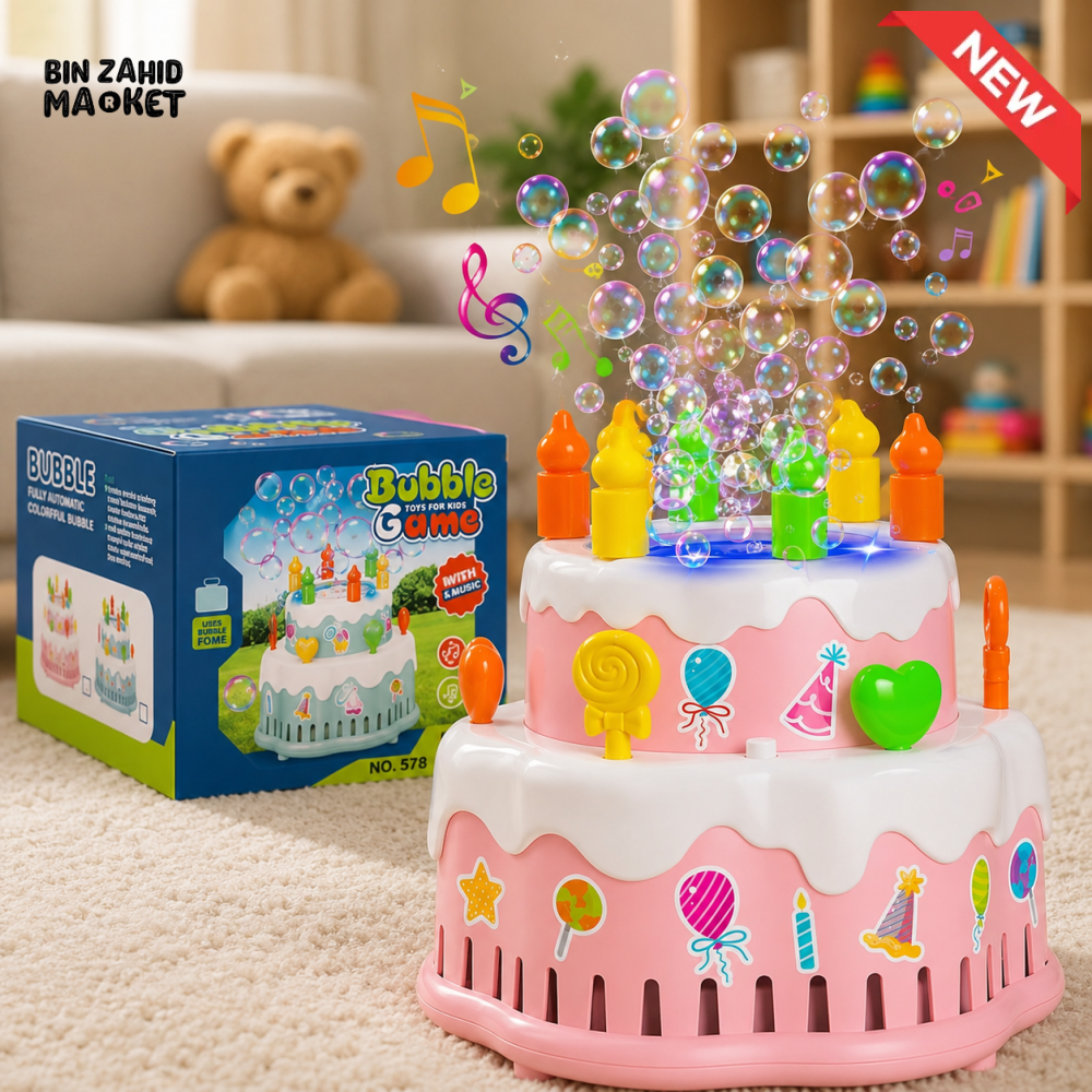 MUSICAL BUBBLE CAKE MACHINE TOY