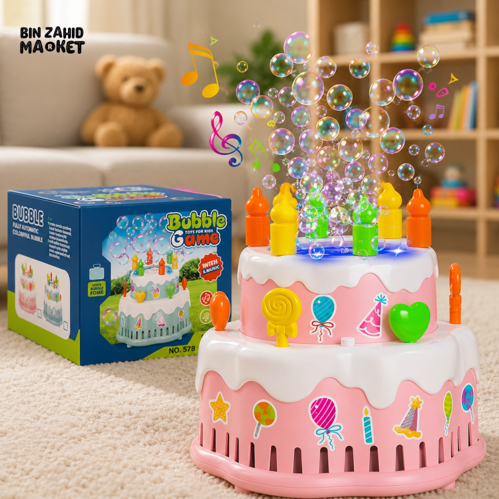 MUSICAL BUBBLE CAKE MACHINE TOY
