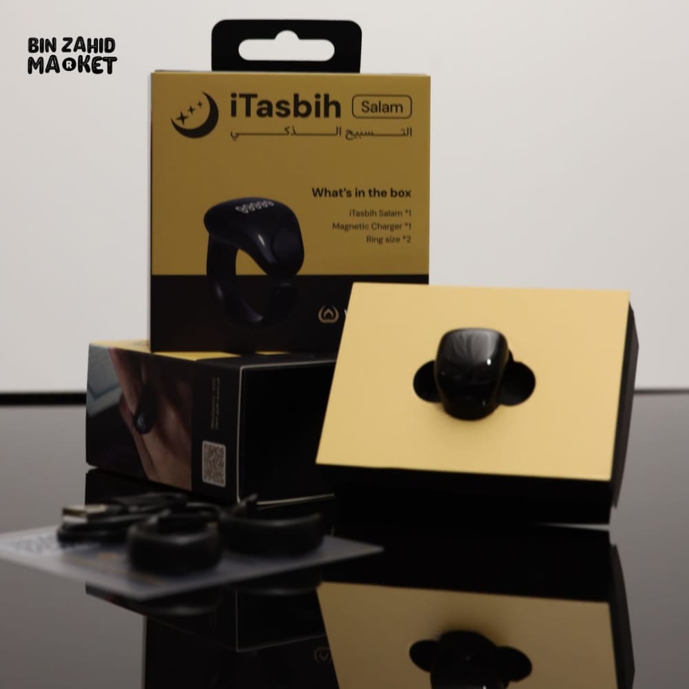 MUSLIM SMART PRAYER RING – WATERPROOF DIGITAL TALLY COUNTER WITH PRAYER TIME & VIBRATION REMINDER