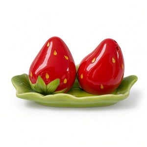 Kitchlux Ceramic Salt and Pepper Shakers - Strawberries