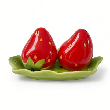 Kitchlux Ceramic Salt and Pepper Shakers - Strawberries