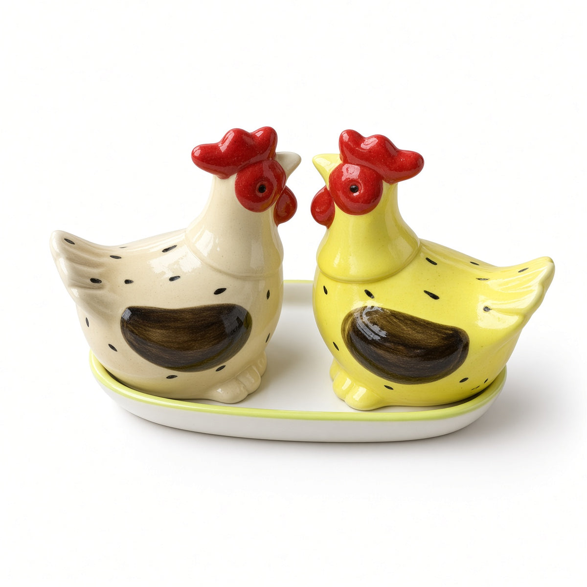 Kitchlux Ceramic Salt and Pepper Shakers - Chicken B&G