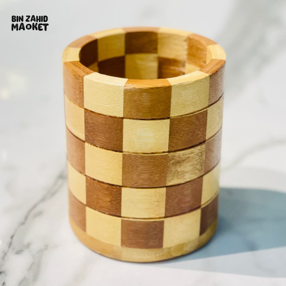 NATURAL WOOD SPOON STAND – COUNTERTOP UTENSIL HOLDER