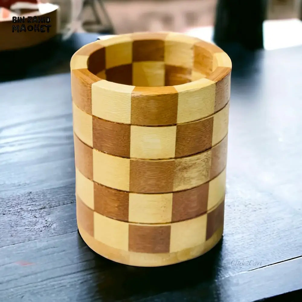 NATURAL WOOD SPOON STAND – COUNTERTOP UTENSIL HOLDER