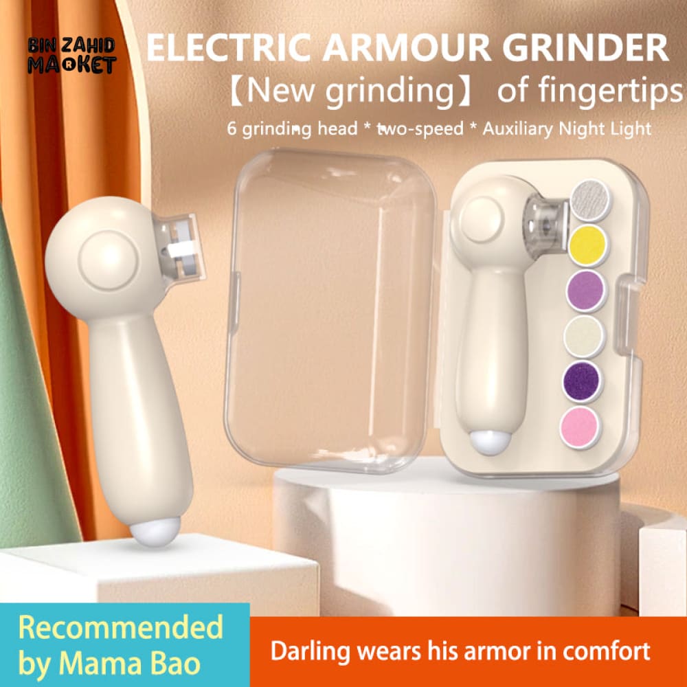 NEW 6-IN-1 LED LIGHT ELECTRIC NAIL CLIPPER – SAFE BABY MANICURE & GROOMING KIT