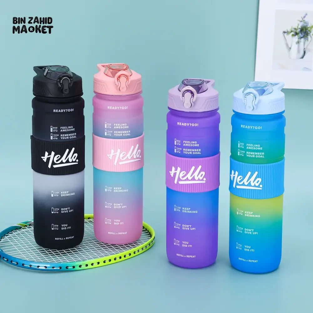 NEW GRADIENT COLOR LARGE CAPACITY SPORTS WATER BOTTLE 700 ML– OUTDOOR PORTABLE HANDLE STRAW CUP LEAKPROOF SEALED MATTE SPACE CUP