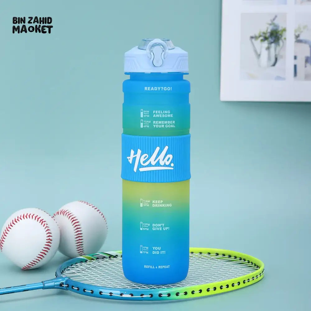 NEW GRADIENT COLOR LARGE CAPACITY SPORTS WATER BOTTLE 700 ML– OUTDOOR PORTABLE HANDLE STRAW CUP LEAKPROOF SEALED MATTE SPACE CUP