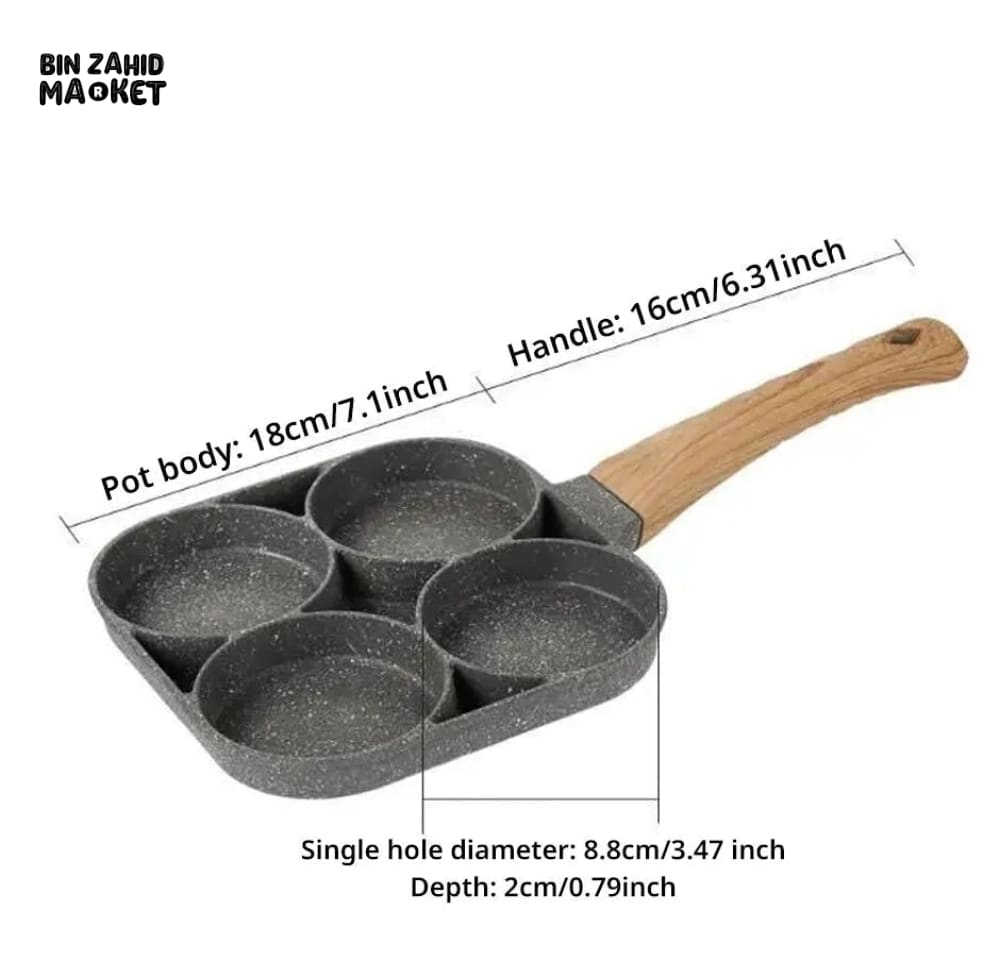 NON STICK 4 PORTIONS FRYING PAN