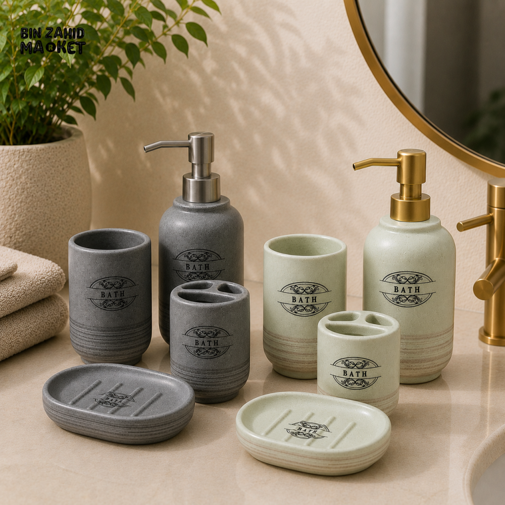 NORDIC CERAMIC BATHROOM VANITY SET – 4 PIECE LUXURY COLLECTION