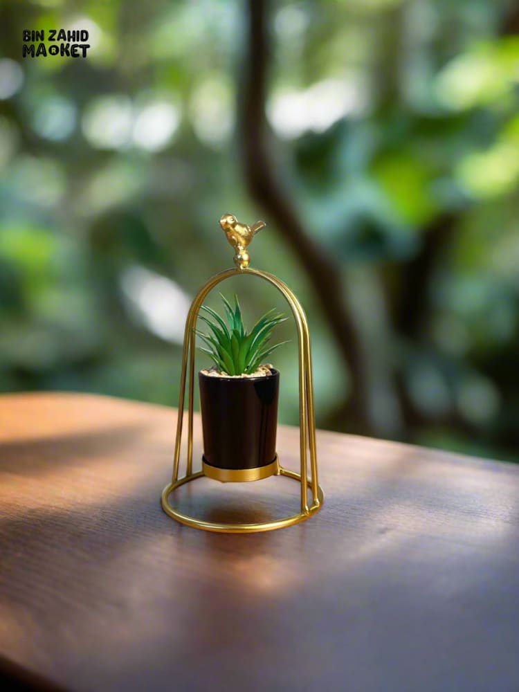 NORDIC LUXURY IRON HANDICRAFT PLANT ORNAMENTS - A MOMENT WITH A LITTLE BIRD