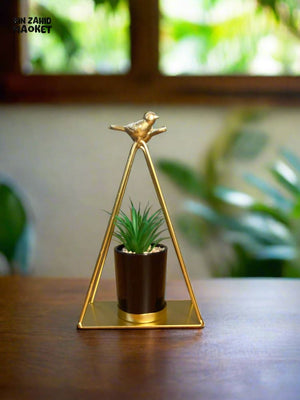 NORDIC LUXURY IRON HANDICRAFT PLANT ORNAMENTS - BIRD SOULMATES METAL PLANT HOLDER