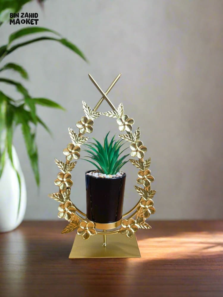 NORDIC LUXURY IRON HANDICRAFT PLANT ORNAMENTS - BLOOM & LEAF FRAME IRON STAND