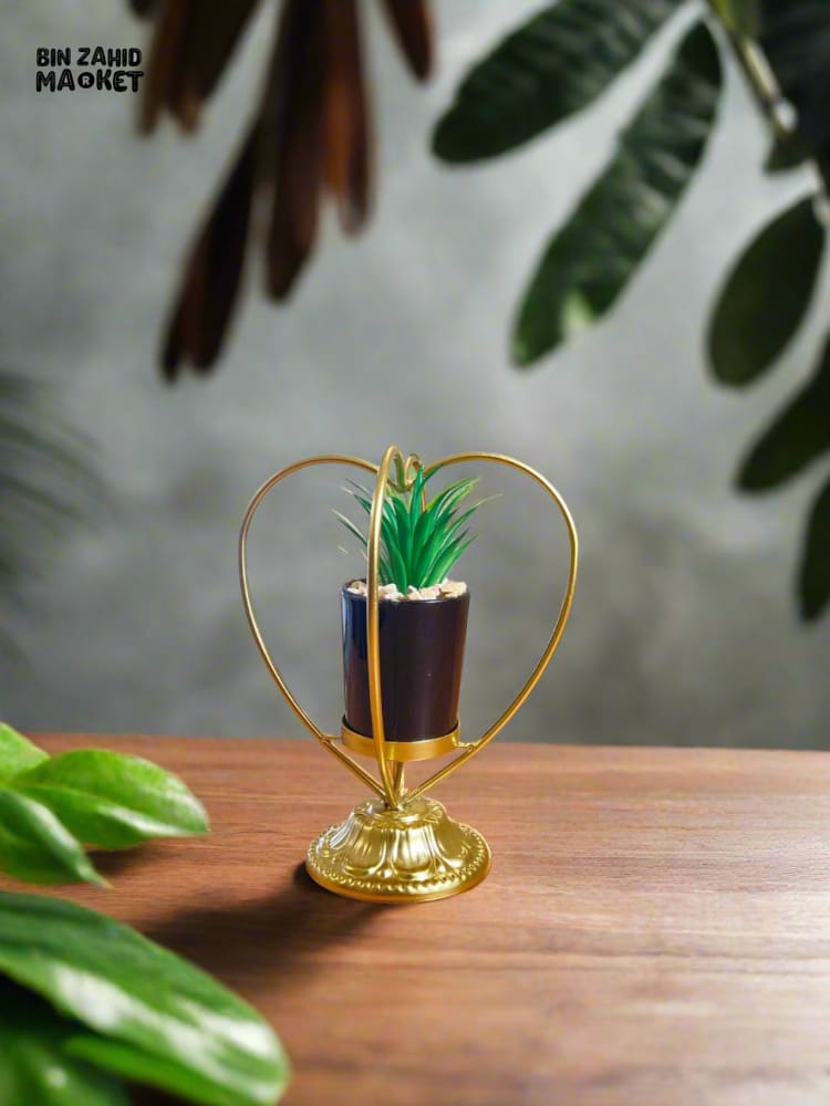 NORDIC LUXURY IRON HANDICRAFT PLANT ORNAMENTS - DOUBLE HEART DELIGHT